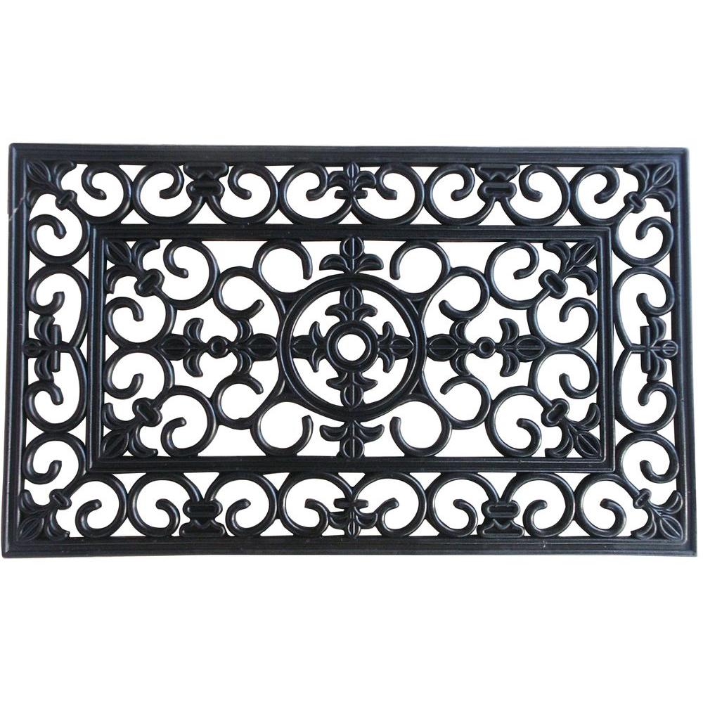 TrafficMASTER Arrow 24 in. x 36 in. Rubber Wrought Iron Door MatKFF