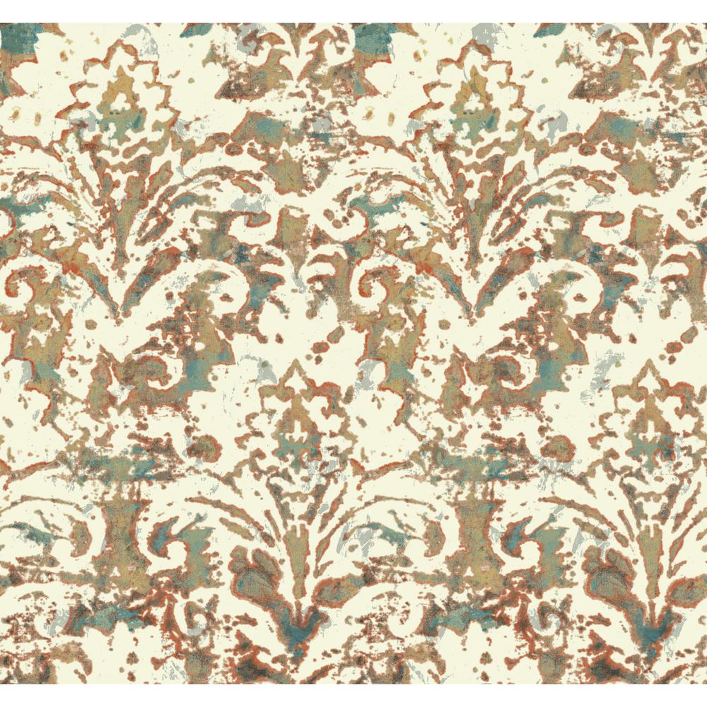 York Wallcoverings Cloud Nine Batik Damask Removable Wallpaper-NN7305