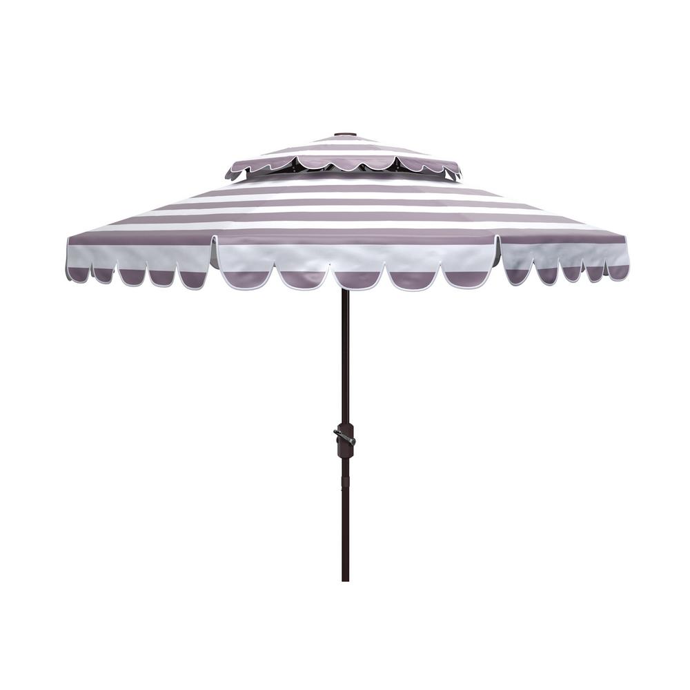 Gray Striped Patio Umbrellas Patio Furniture The Home Depot