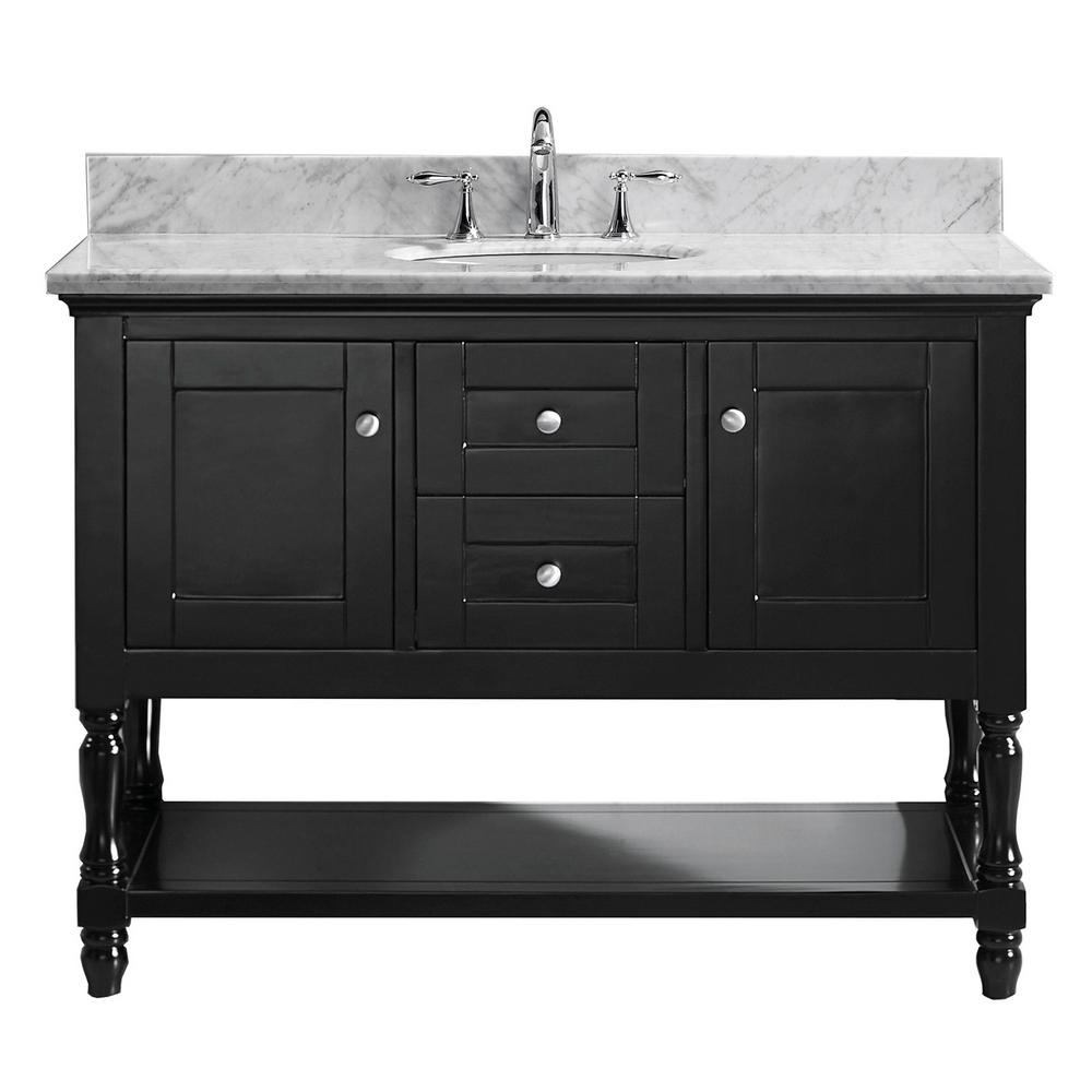 Virtu USA Julianna 48 in. W x 22 in. D Single Vanity in Espresso Finish