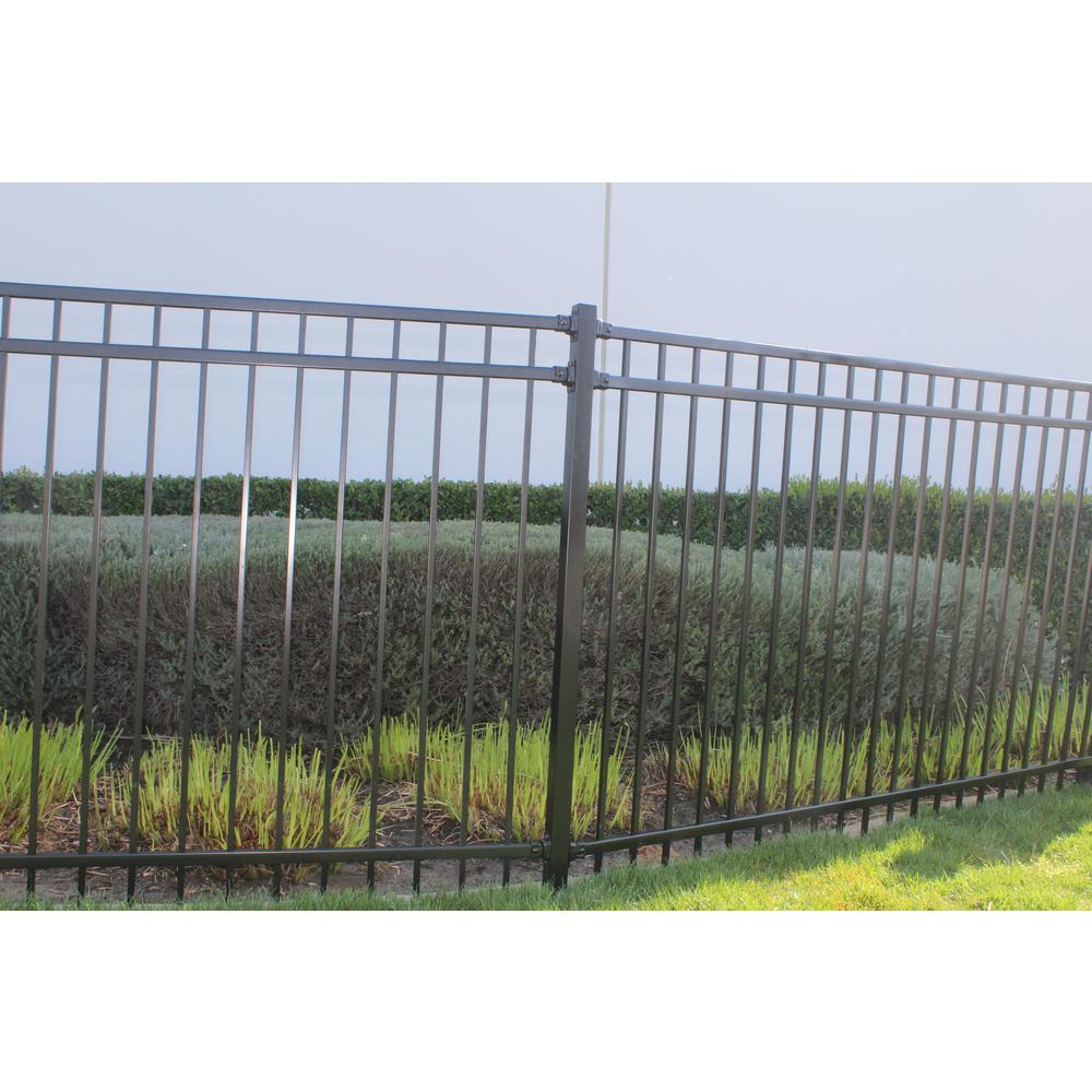 7pk Steel Fence Posts Galvanized Black With Sleeves For 5' Animal Fencing Agriculture & Forestry ac Business & Industrial