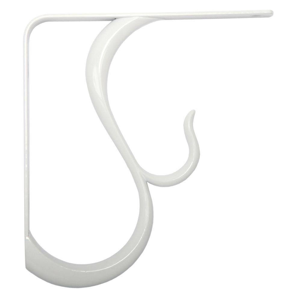 Knape & Vogt Baton Rouge 7.75 in. L x 0.75 in. W White 200 lb