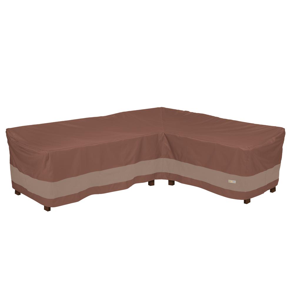 Duck Covers Ultimate 106 In X 85 In L X 34 In W X 31 In H L Shape Sectional Lounge Set Cover Right Usc10685 The Home Depot