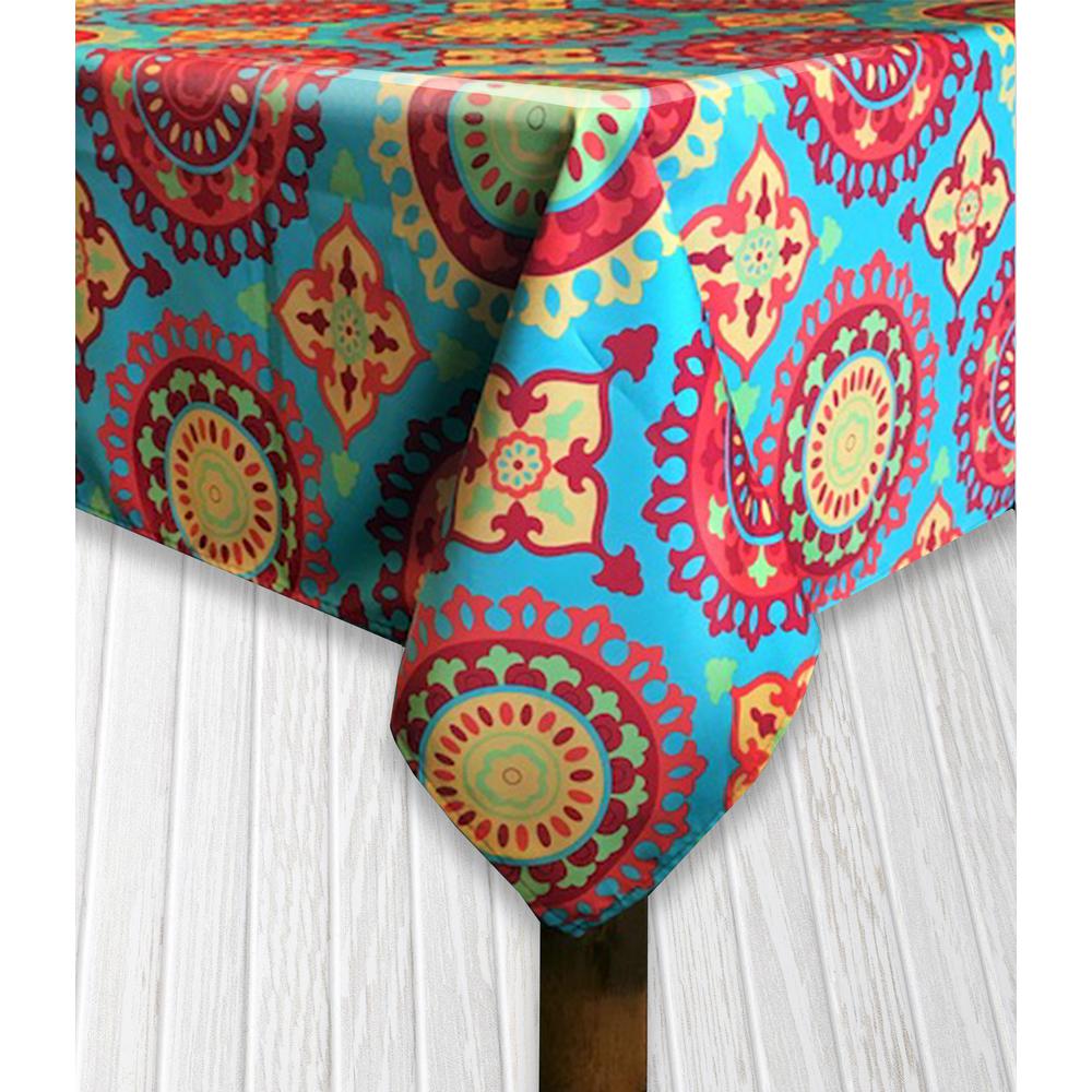 Lintex Indoor/Outdoor 70 in. Marrakesh Round Polyester Tablecloth