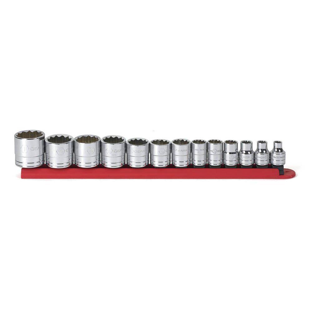 Gearwrench 38 In Drive Sae 12 Point Standard Socket Set 13 Piece