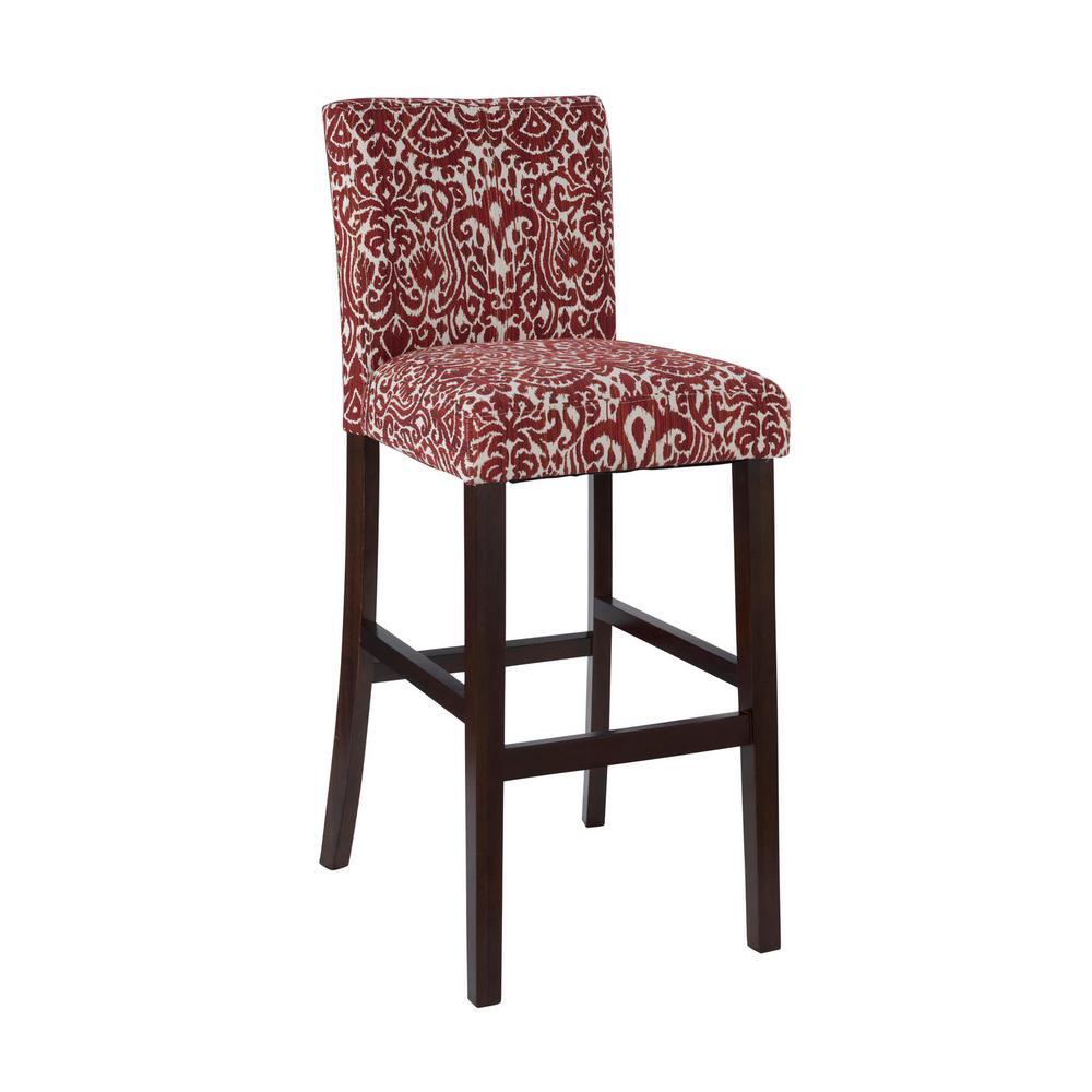 Linon Home Decor Morocco Lava 30 In Red Cushioned Bar Stool Linon Home Decor Morocco Lava 30 In Red Cushioned Bar Stool 0226lav01u The Depot