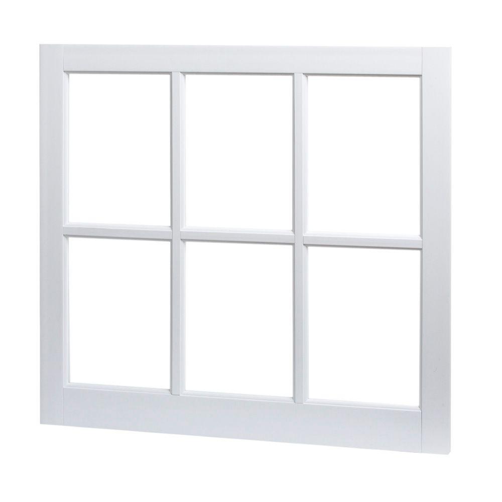 Tafco Windows 31 In X 29 In 6 Lite Fixed Barn Sash Picture Vinyl