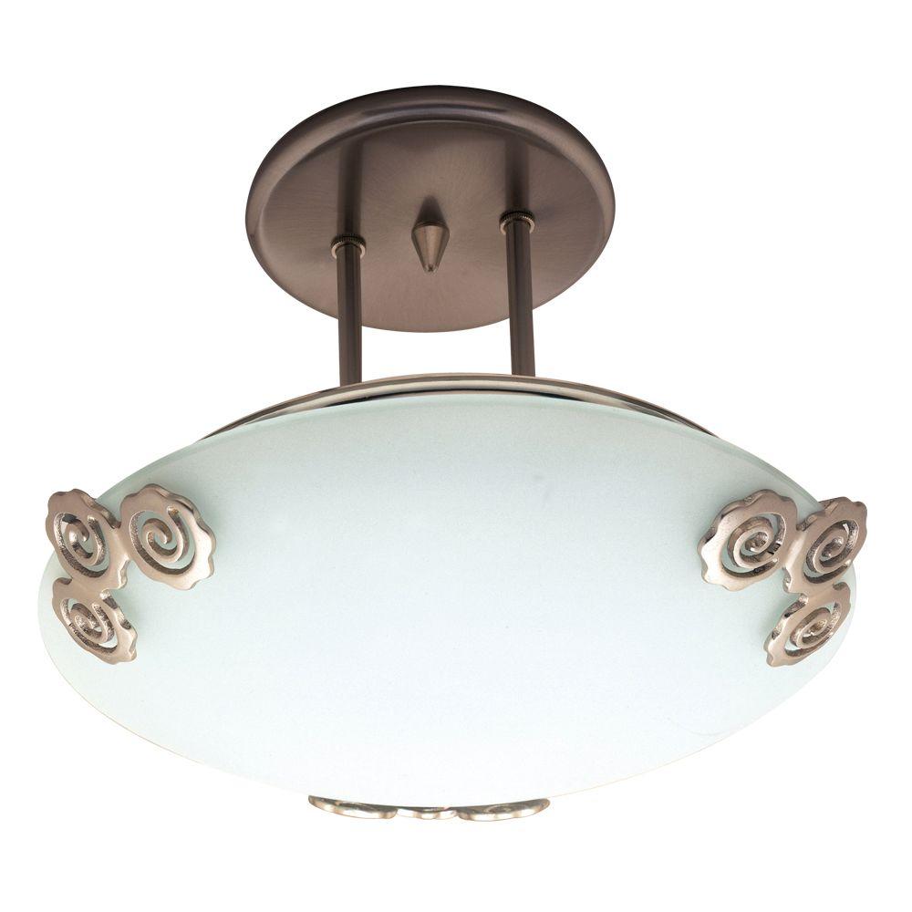 Plc Lighting 1 Light Semi Flush Mount Ceiling Copper Finish Plc Lighting 1 Light Semi Flush Mount Ceiling Copper Finish Acid Frost