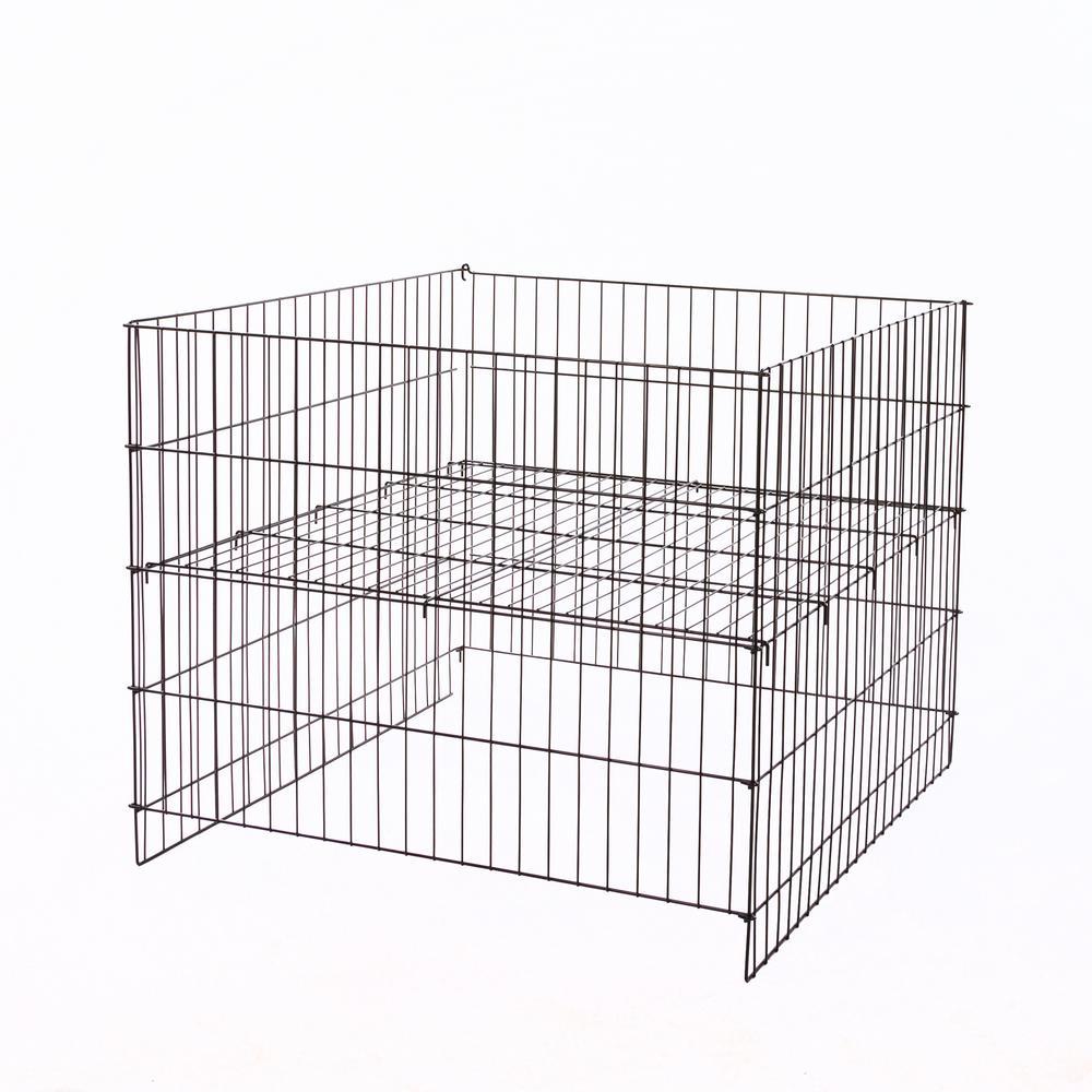 Only Hangers 7 in. D x 45 in. H x 18 in. W Black Metal Cube Storage Bin