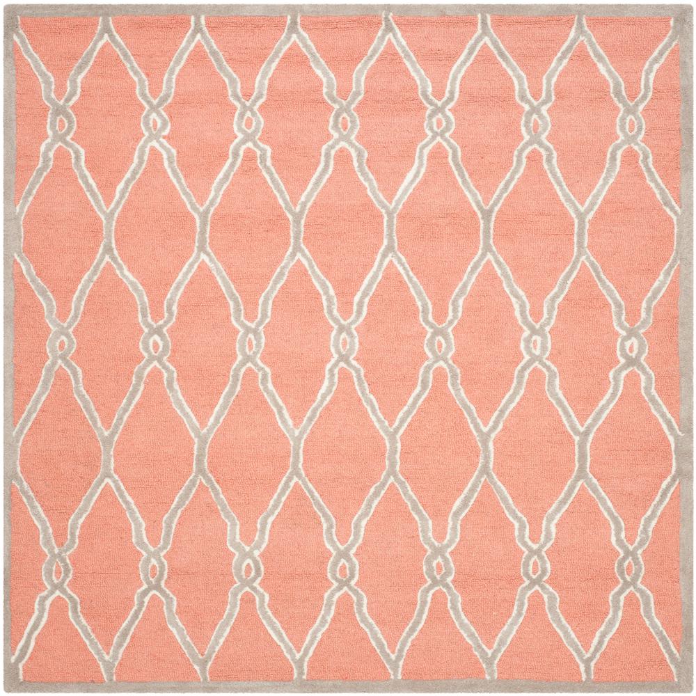 Safavieh Cambridge Coral/Ivory 6 ft. x 6 ft. Square Area RugCAM352W