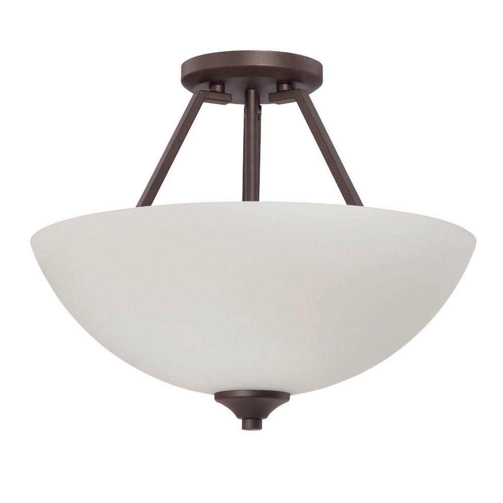 Home Decorators Collection Fairview 2-Light Heritage Bronze Semi-Flush ...