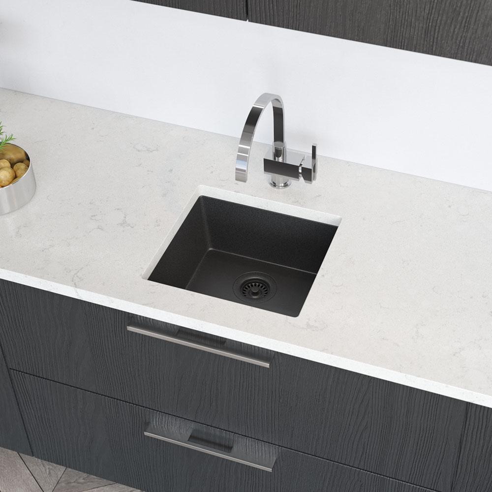 Rene Dual Mount Composite Granite 17 3 4 In Single Bowl Kitchen