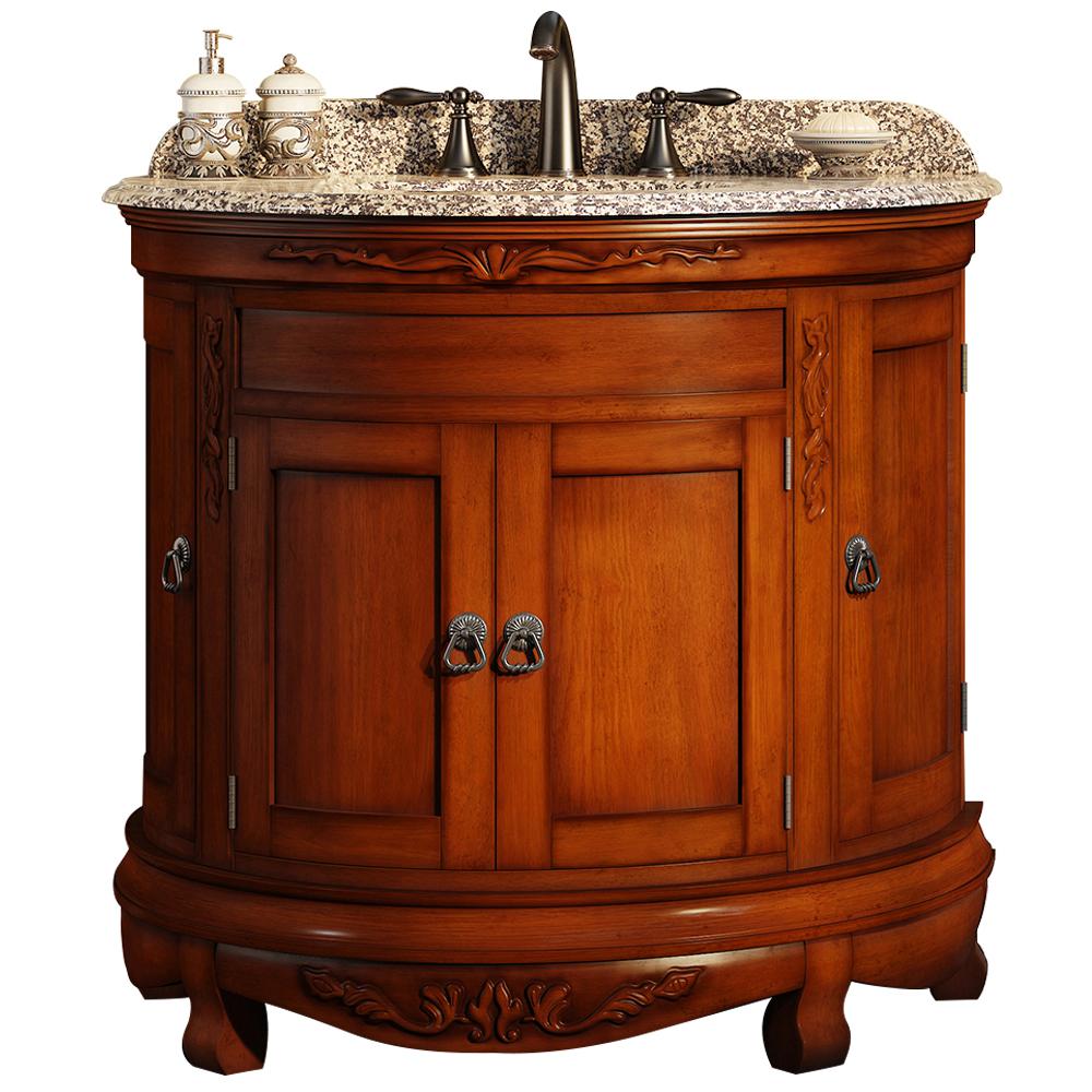 36 Inch Vanities Light Brown Bathroom Bath The Home Victoria 36 In W X 21 D Vanity Cherry With Granite