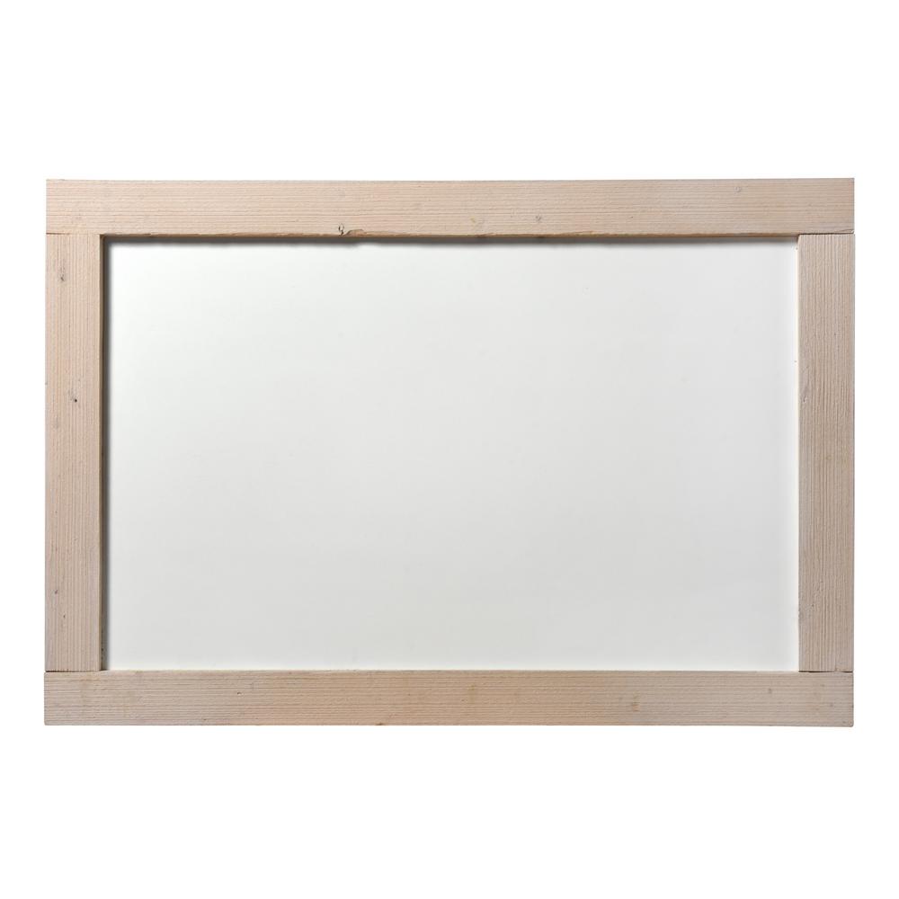 Dimensions 1.25 in. x 2 ft. x 3 ft. Rustic White Framed Marker Board ...