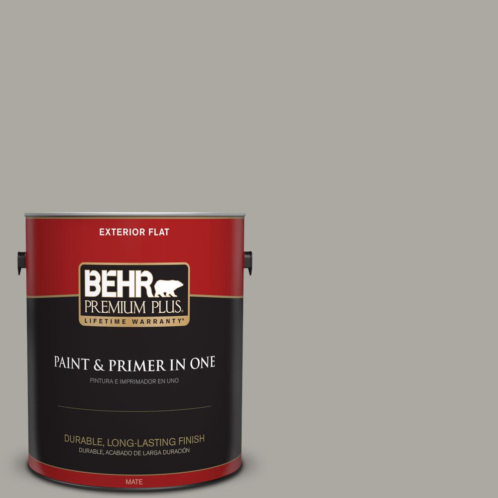 BEHR Premium Plus 1gal. N3603 Still Gray Flat Exterior Paint440001