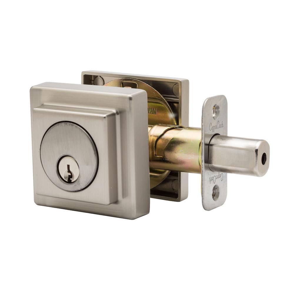 Toledo Fine Locks Double Cylinder Satin StainlessSteel Deadbolt