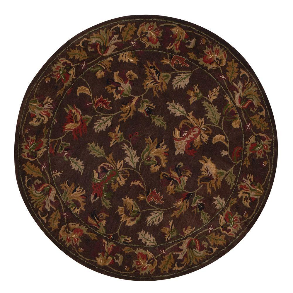 Home Decorators Collection Governor Brown 8 ft. Round Area Rug