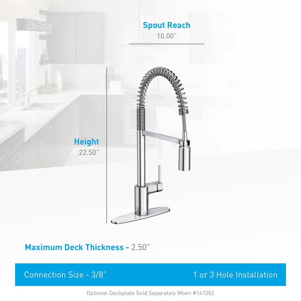 Moen Align Single Handle Pull Down Sprayer Kitchen Faucet With Power Clean In Chrome