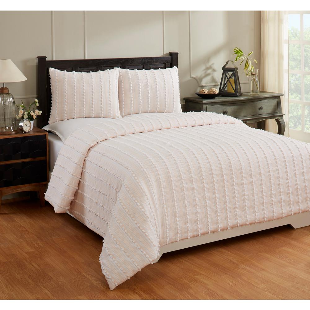 Better Trends Angelique Collection in Stripes Design Peach Full/Queen