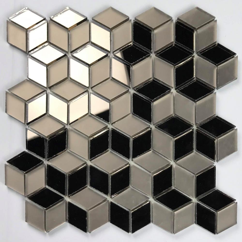 Abolos Mosaic 2 X Diamond Gold Glossy Matte Glass L