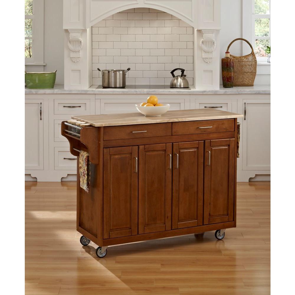 Home Styles Create A Cart Warm Oak Kitchen With Natural Wood Home Styles Create A Cart Warm Oak Kitchen With Natural Wood Top