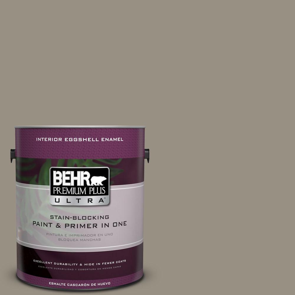 BEHR Premium Plus Ultra 1gal. N3205 Gray Squirrel Eggshell Enamel Interior Paint275401 The