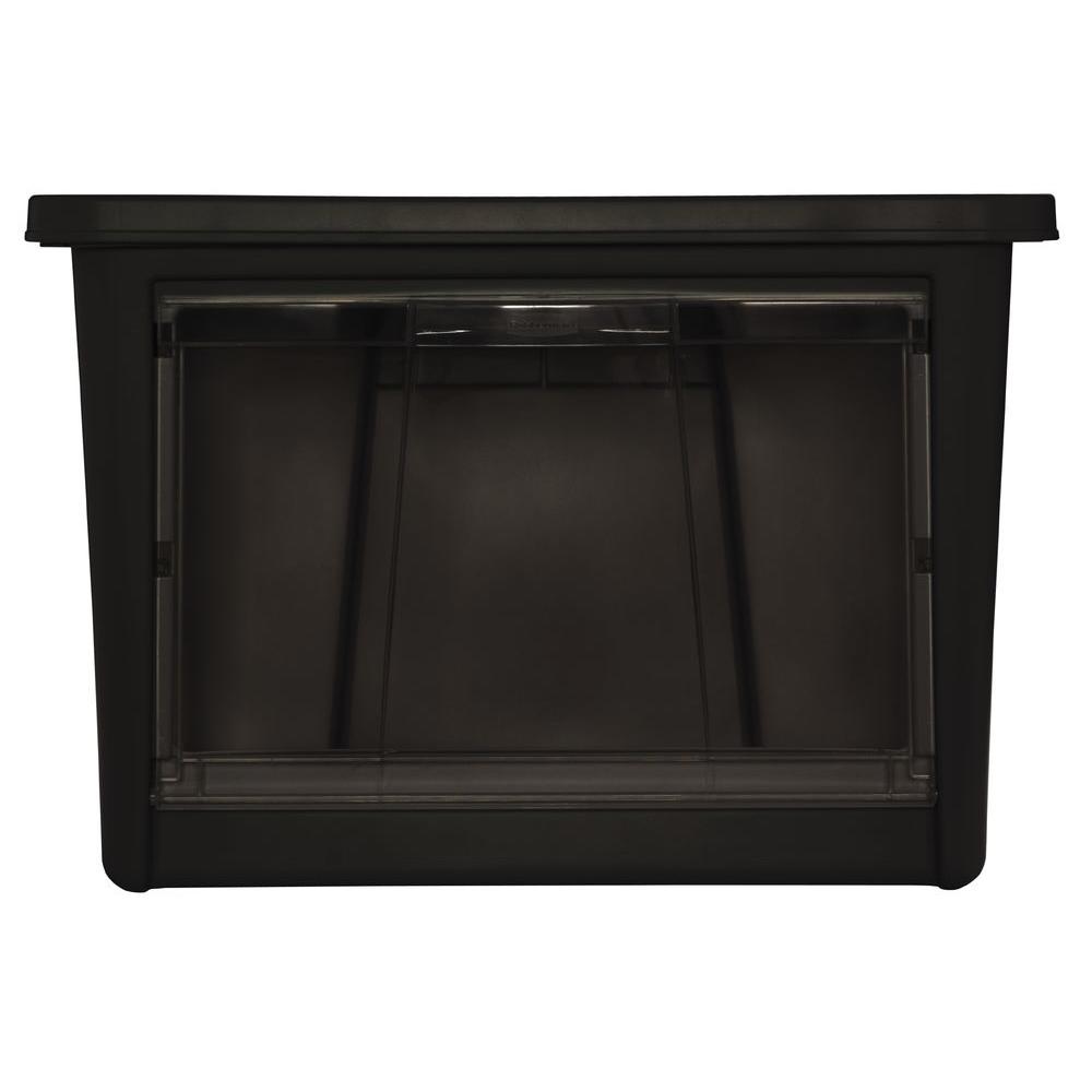 Rubbermaid 25 Gal. Large Access Organizer Tote in Black (2Pack