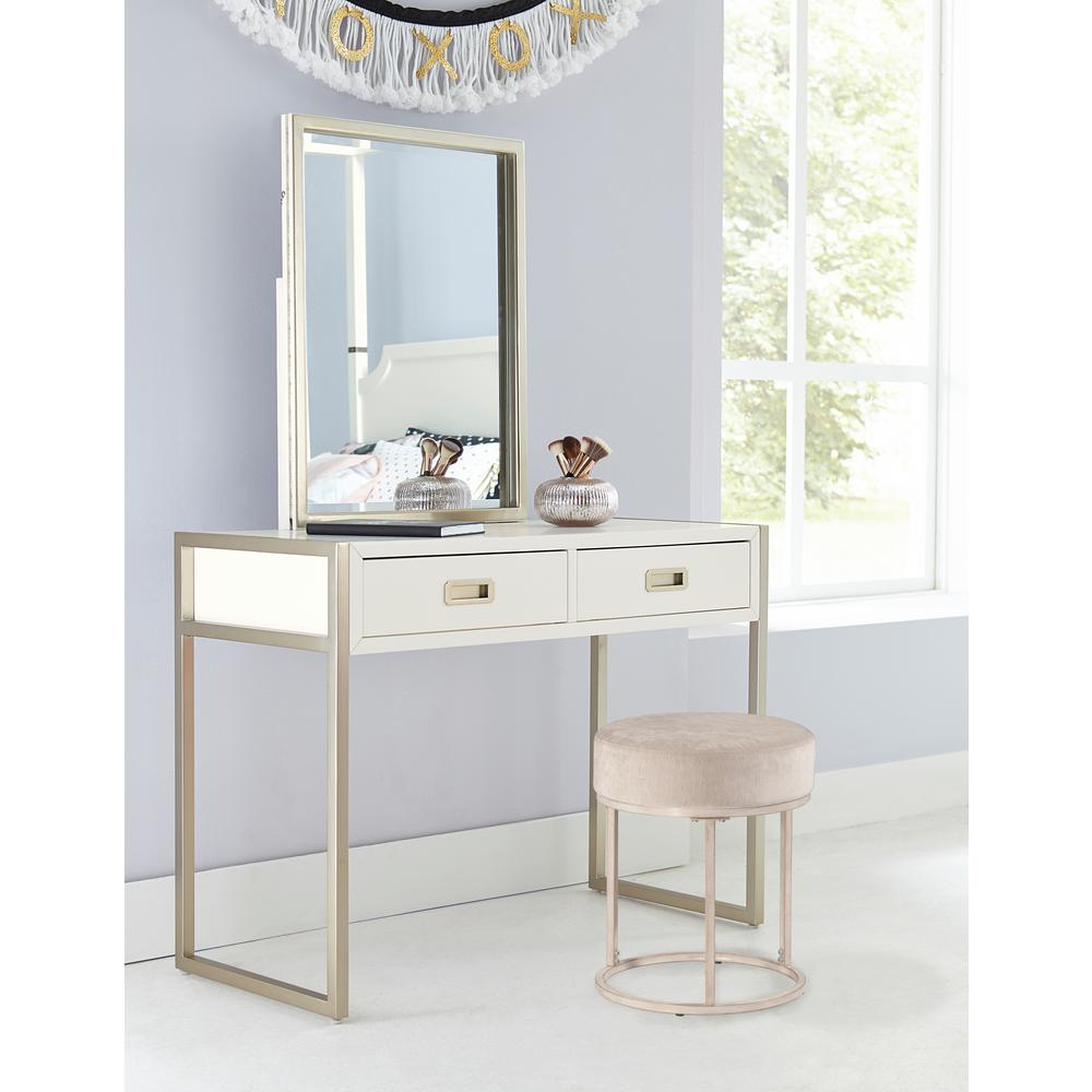 Hilale Furniture Swanson White Vanity Stool 51024 The Home Depot Hilale Furniture Swanson White Vanity Stool