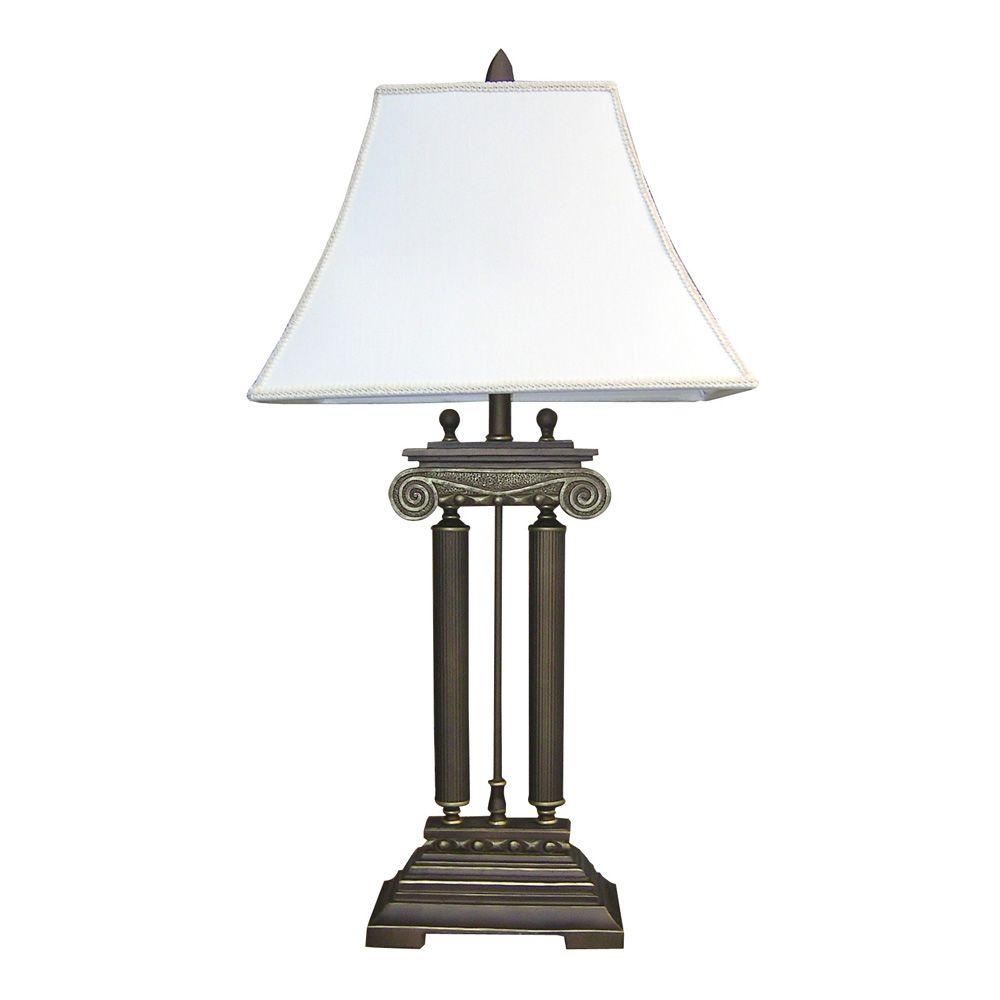 ORE International Home Deco 38 in. Brushed Ivory Table Lamp8024T The