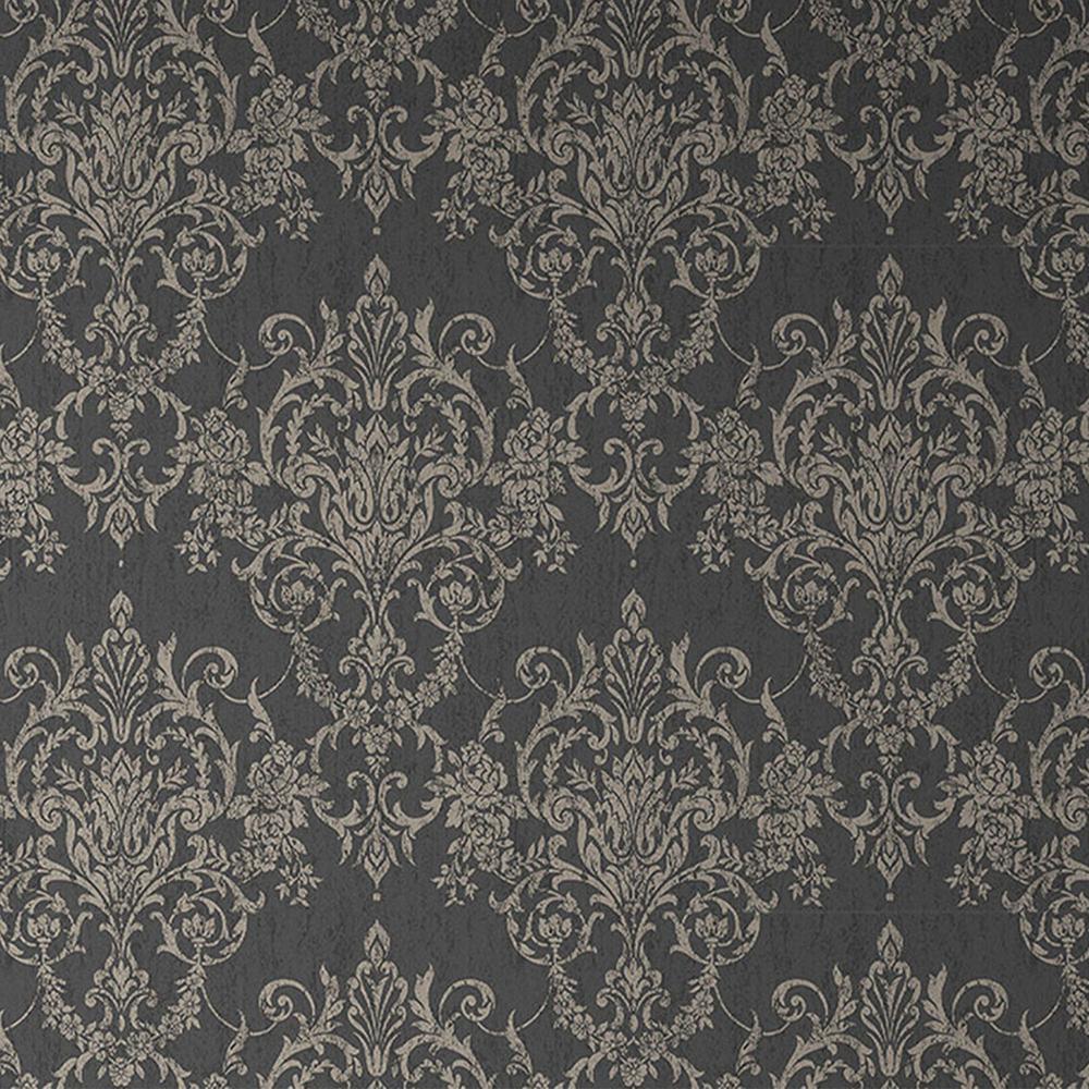 black victorian wallpaper