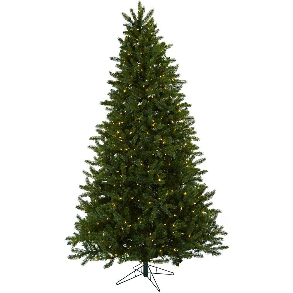Nearly Natural 7.5 ft. Cashmere Slim Artifiicial Christmas Tree with ...