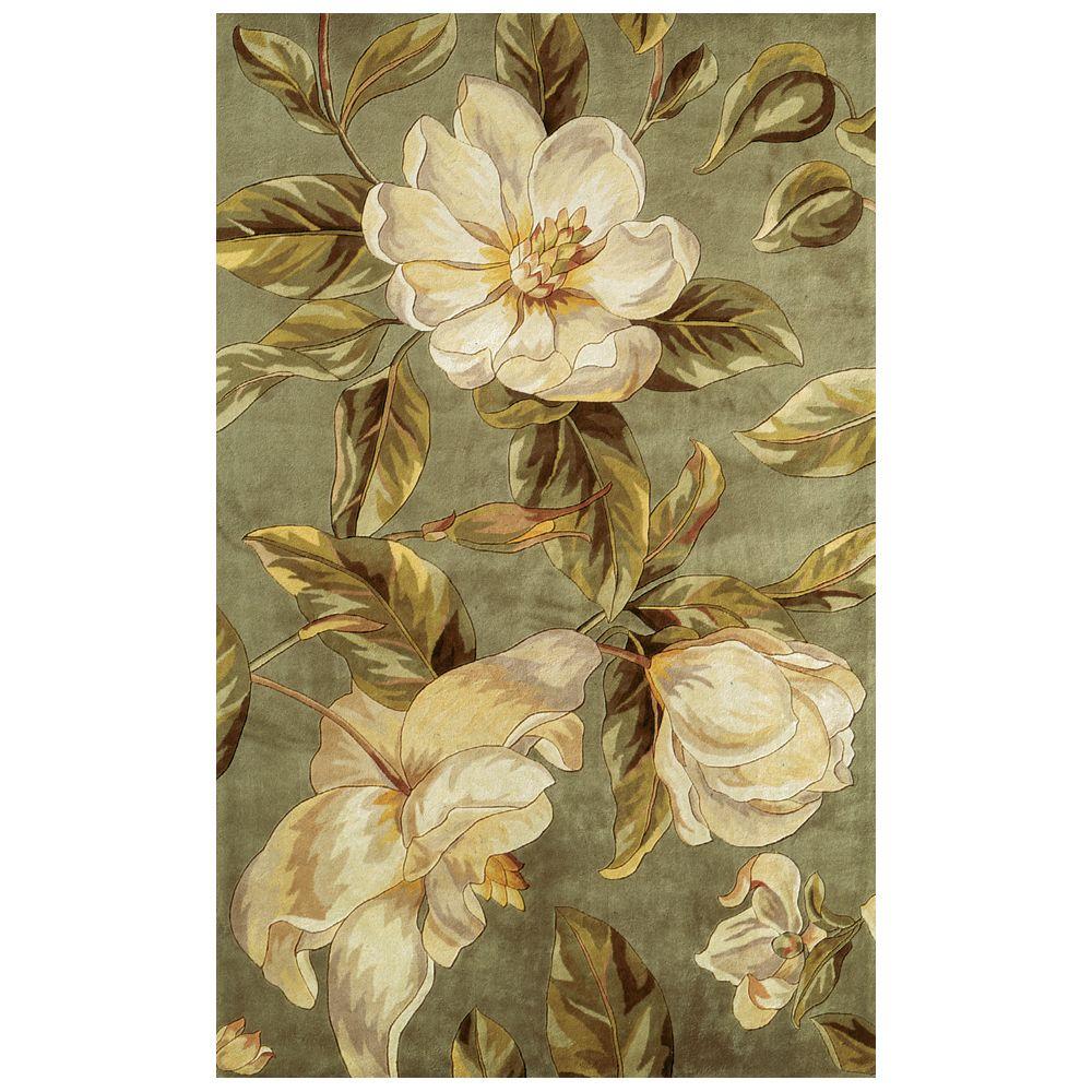 Kas Rugs Southern Magnolia Sage 7 ft. 9 in. x 10 ft. 6 in. Area Rug