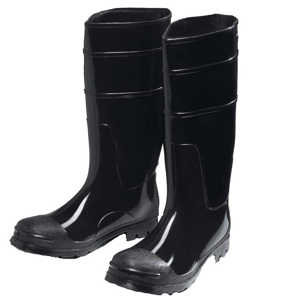 West Chester Black PVC Steel Toe Boot Size 8 by West Chester