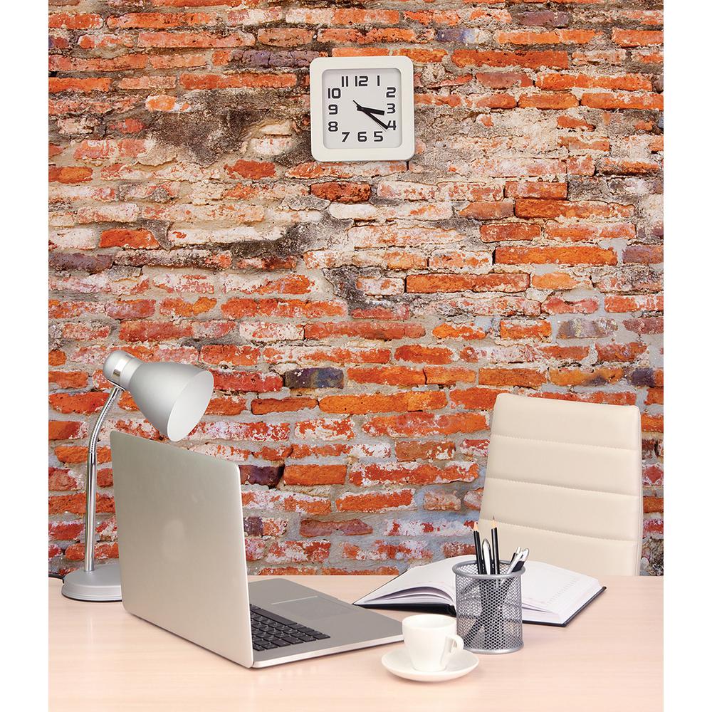 Brewster 118 In X 98 Red Brick Wall Mural Wals0036 The Home Depot Red Brick Wall Mural
