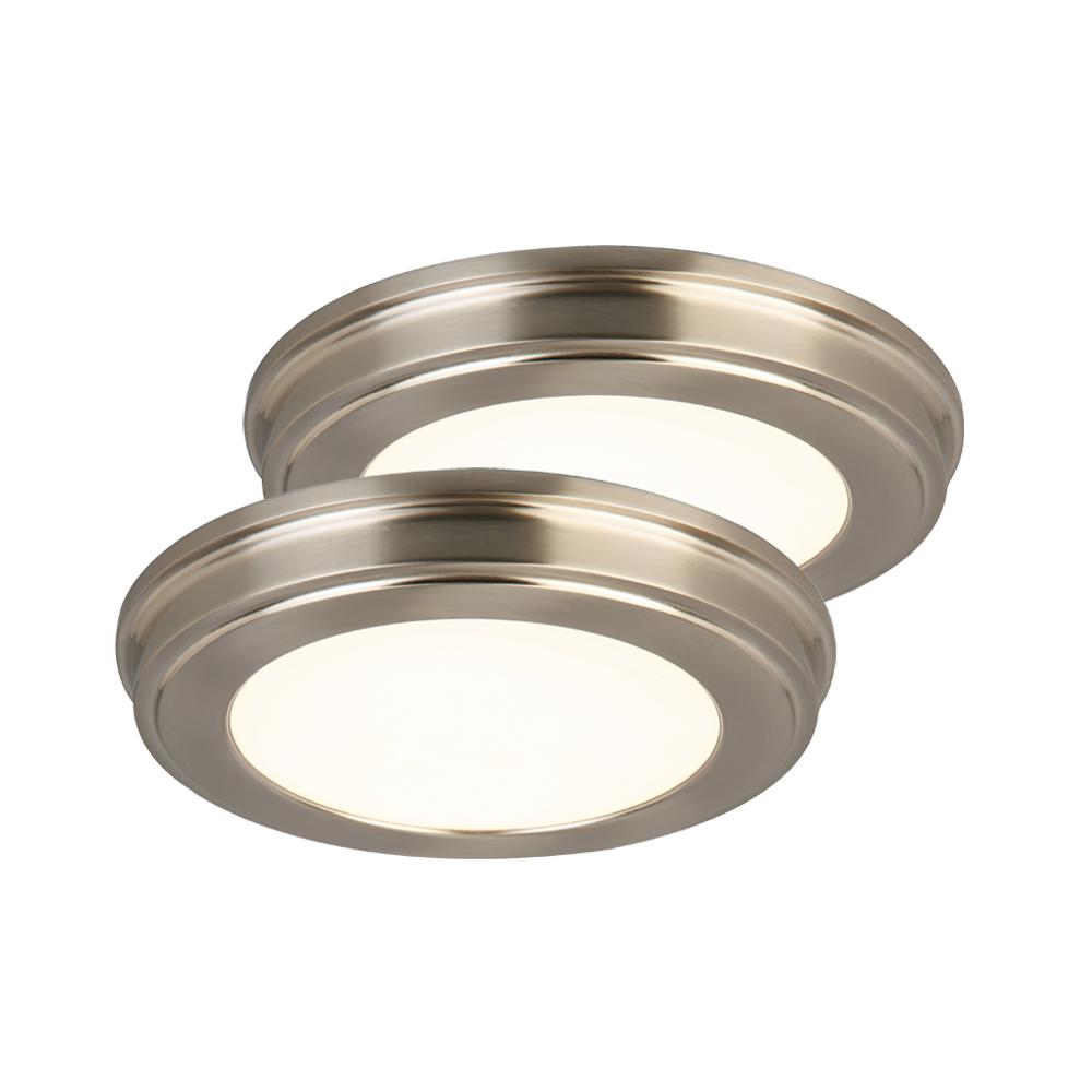 Commercial Electric 11 in. Brushed Nickel Color Changing ...