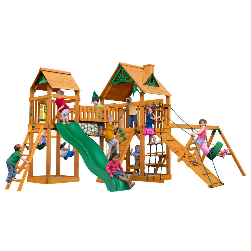 agame paradise peak wooden swing set