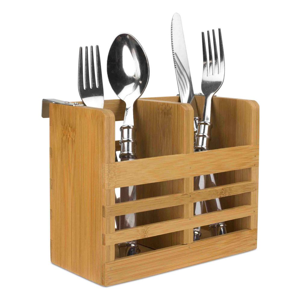Home Basics Bamboo Utensil Holder Ch44543 The Depot
