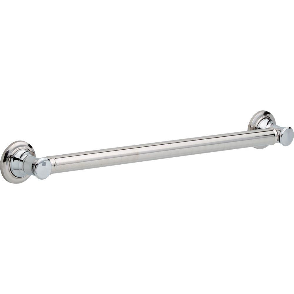 Chrome Delta Grab Bars Bathroom Hardware The Home Depot
