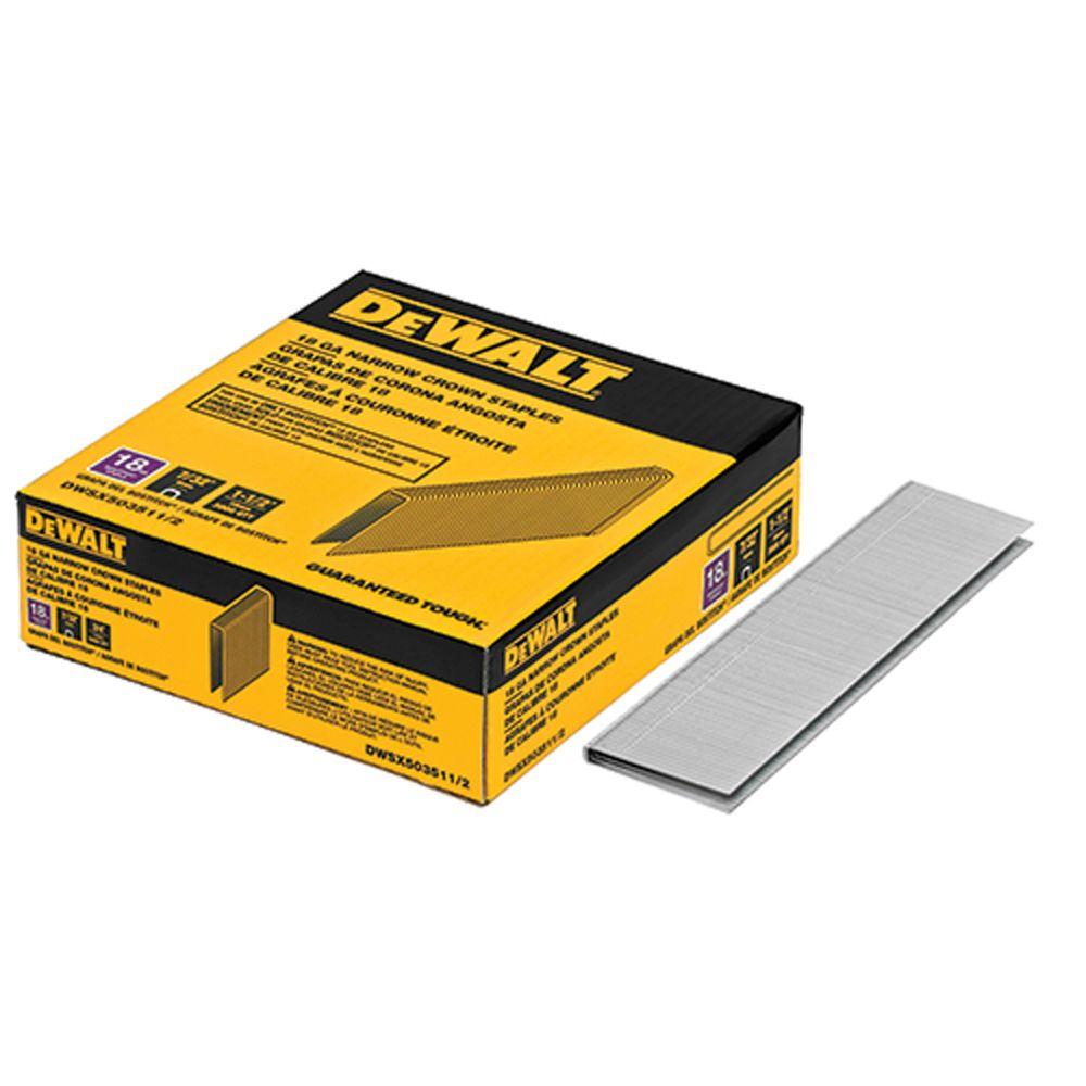 Dewalt 1-1/2 inch x 7/32 inch 18-Gauge Glue Collated Bright Steel Staples (3,000... by DEWALT