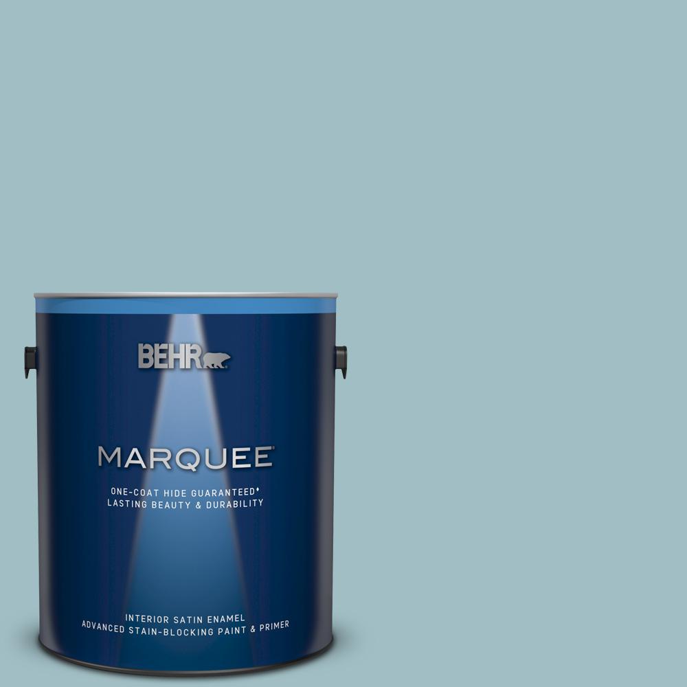 Behr Marquee 1 Gal Ppu13 11 Clear Vista One Coat Hide Satin Enamel Ppu13 11 Clear Vista One Coat Hide Satin Enamel Interior Paint And Primer In