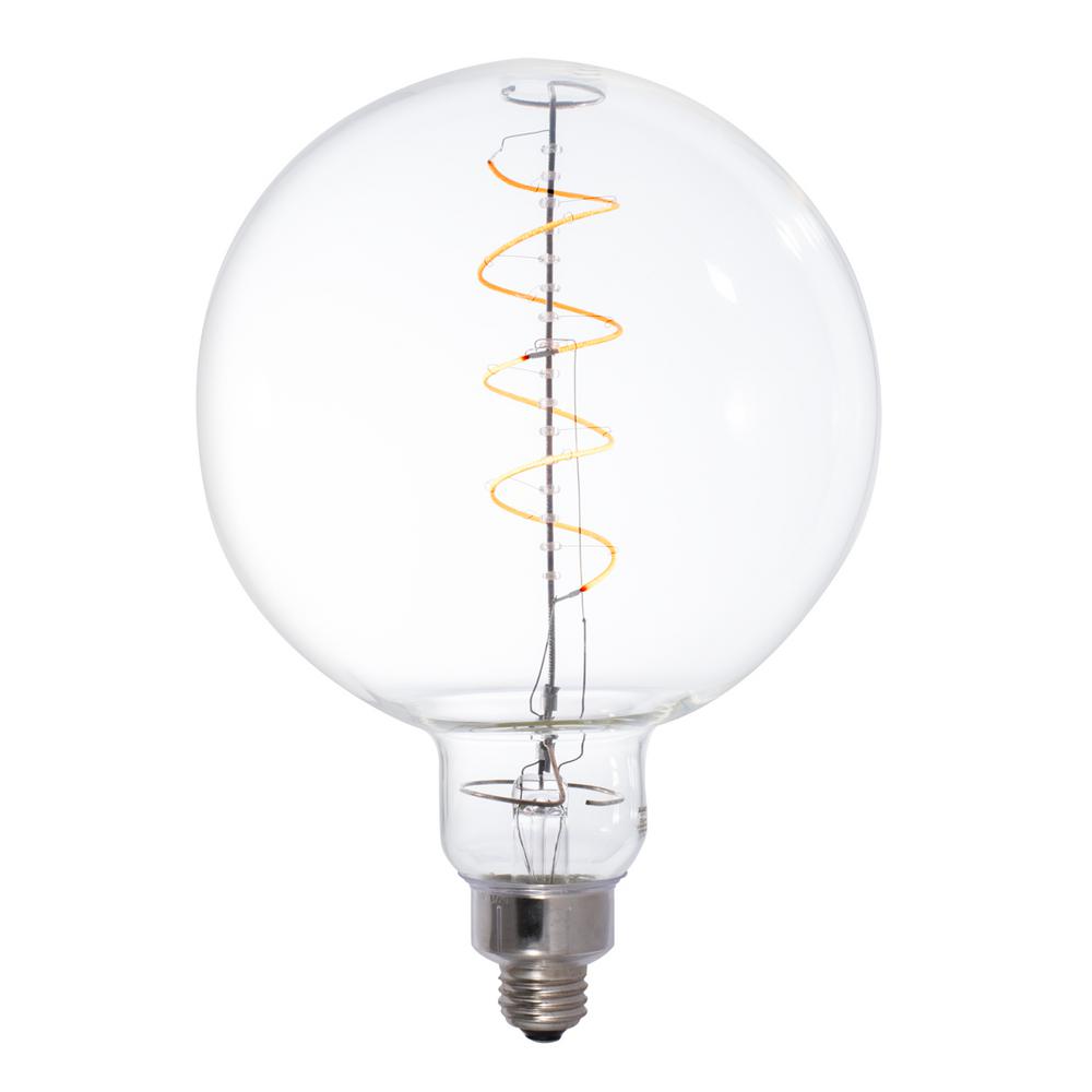Bulbrite 40W Equivalent Amber Light G63 Dimmable LED Grand Filament Globe Shaped... by Bulbrite