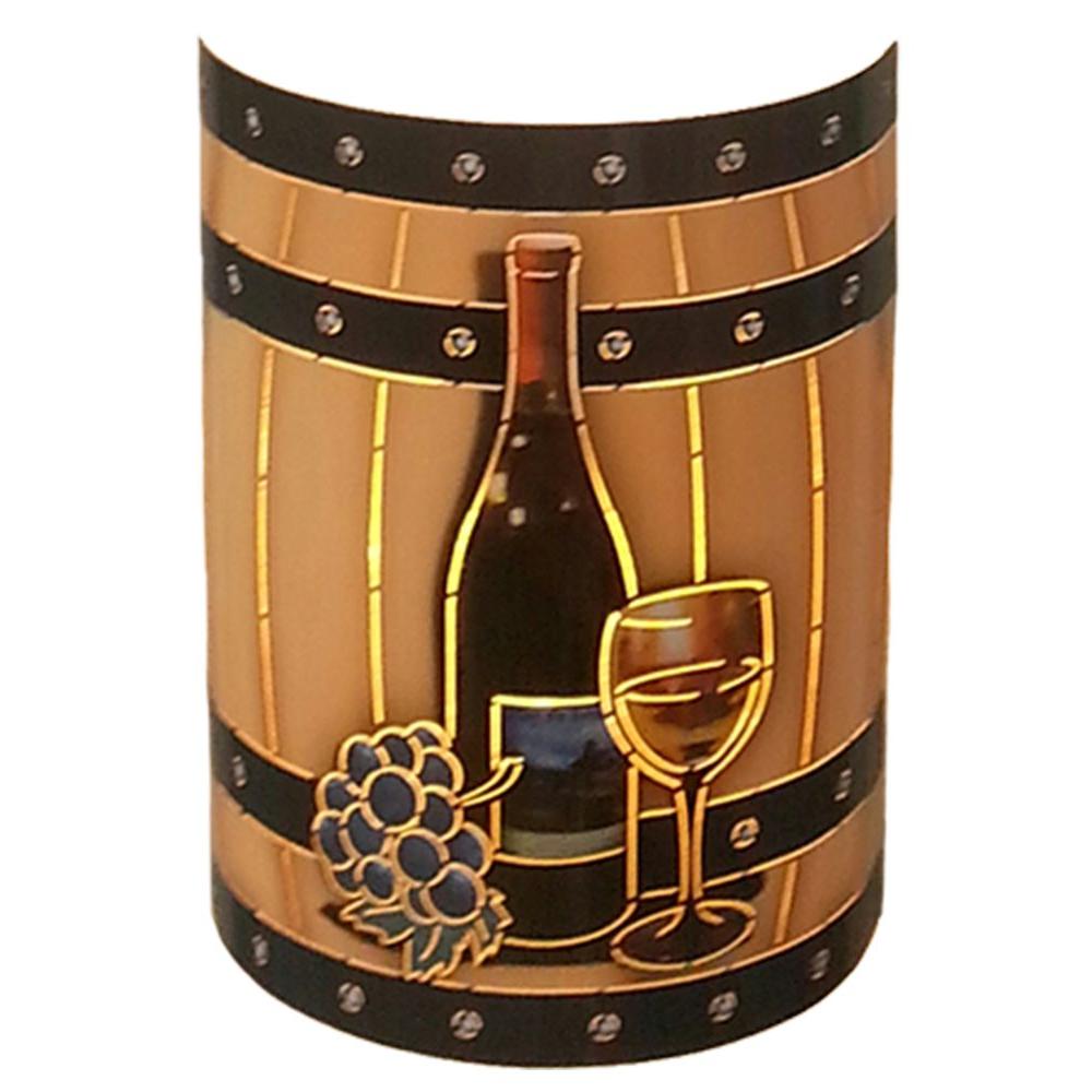 Filament Design Aspen 1Light Outdoor Multicolored Wine Barrel Wall