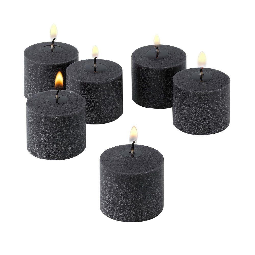 Light In The Dark 10 Hour Black Unscented Votive Candle (Set of 72