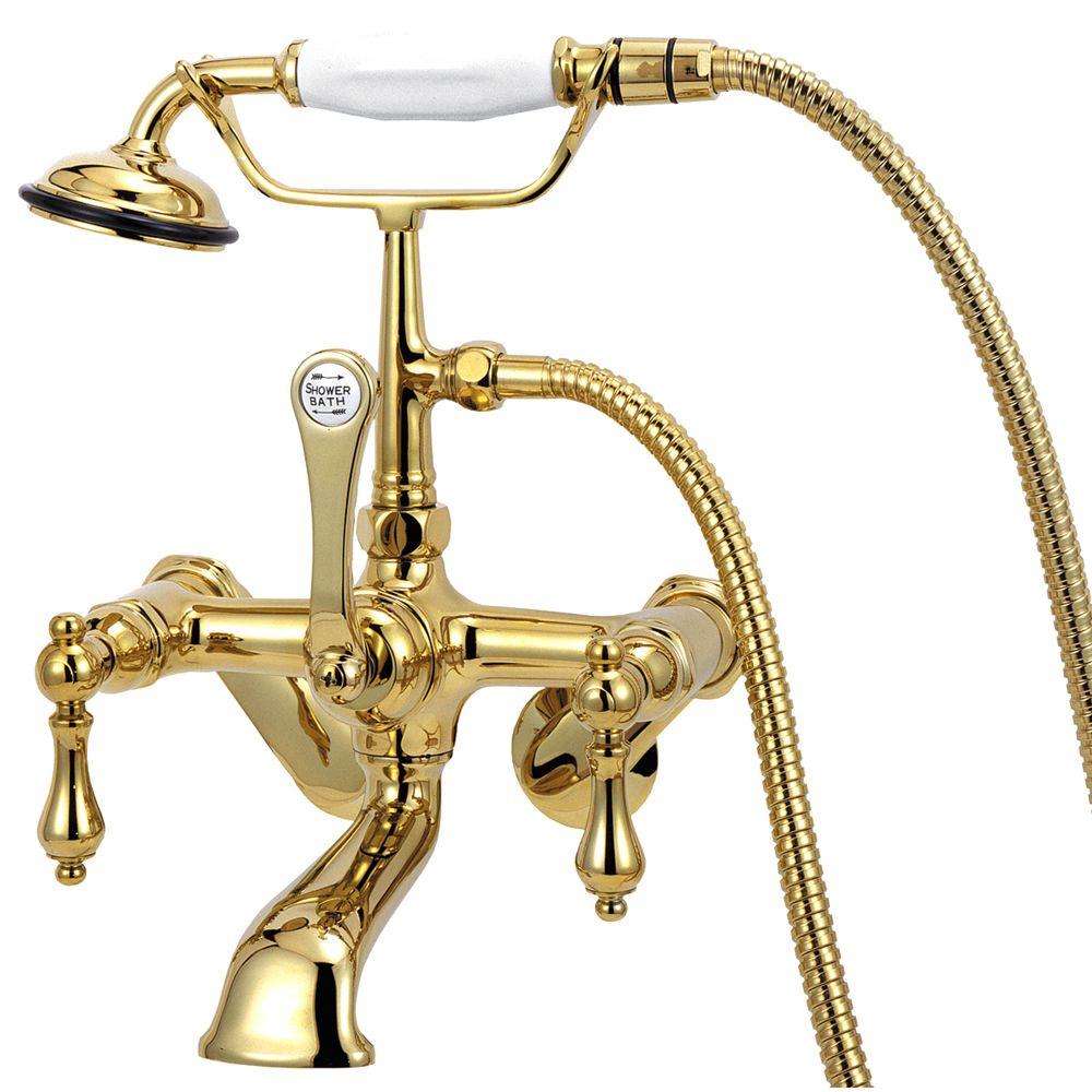 Elizabethan Classics TW31 3Handle Claw Foot Tub Faucet with Handshower