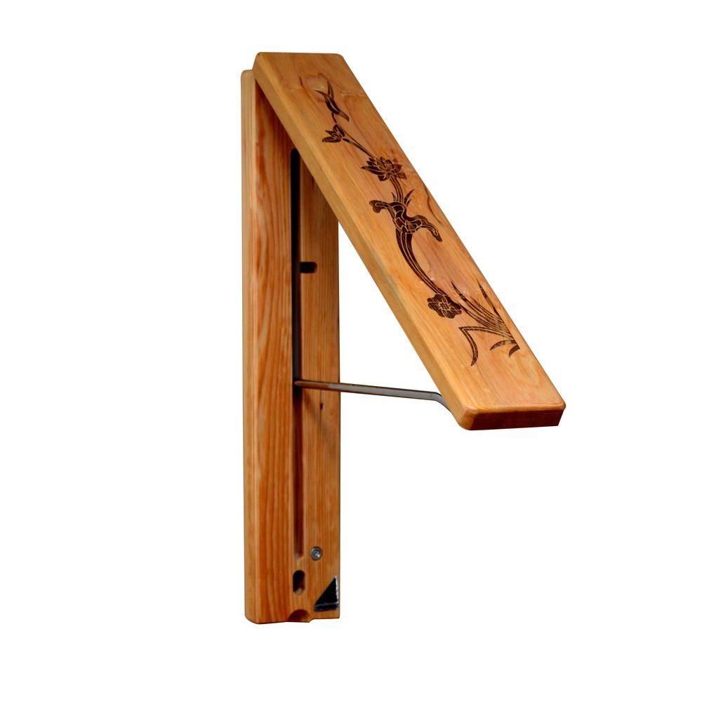 InstaHANGER Lotus Leaf Wood Wall Mounted Clothes Storage System in