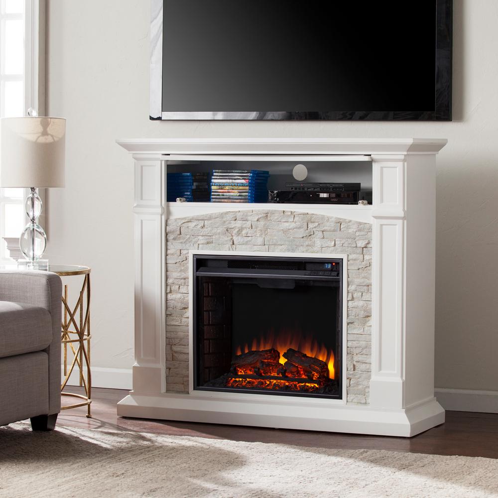 Southern Enterprises Conway 45.75 in. W Electric Media Fireplace in