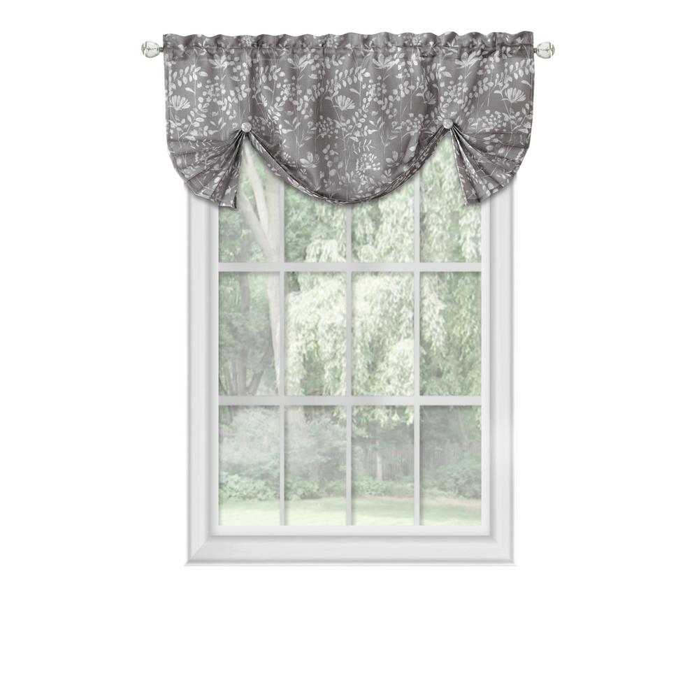 gray scarf valance