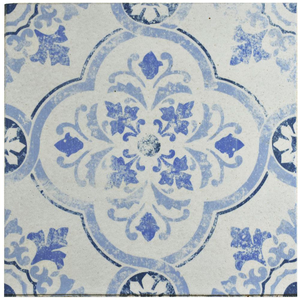 White 13x13 Floor Ceramic Tile The Home Depot Klinker Alcazar Celosia 12 3 4 In X