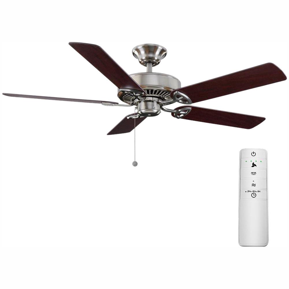 Farmington 52 In Brushed Nickel Smart Ceiling Fan With Wink Remote Brushed Nickel Smart Ceiling Fan With Wink Remote Control