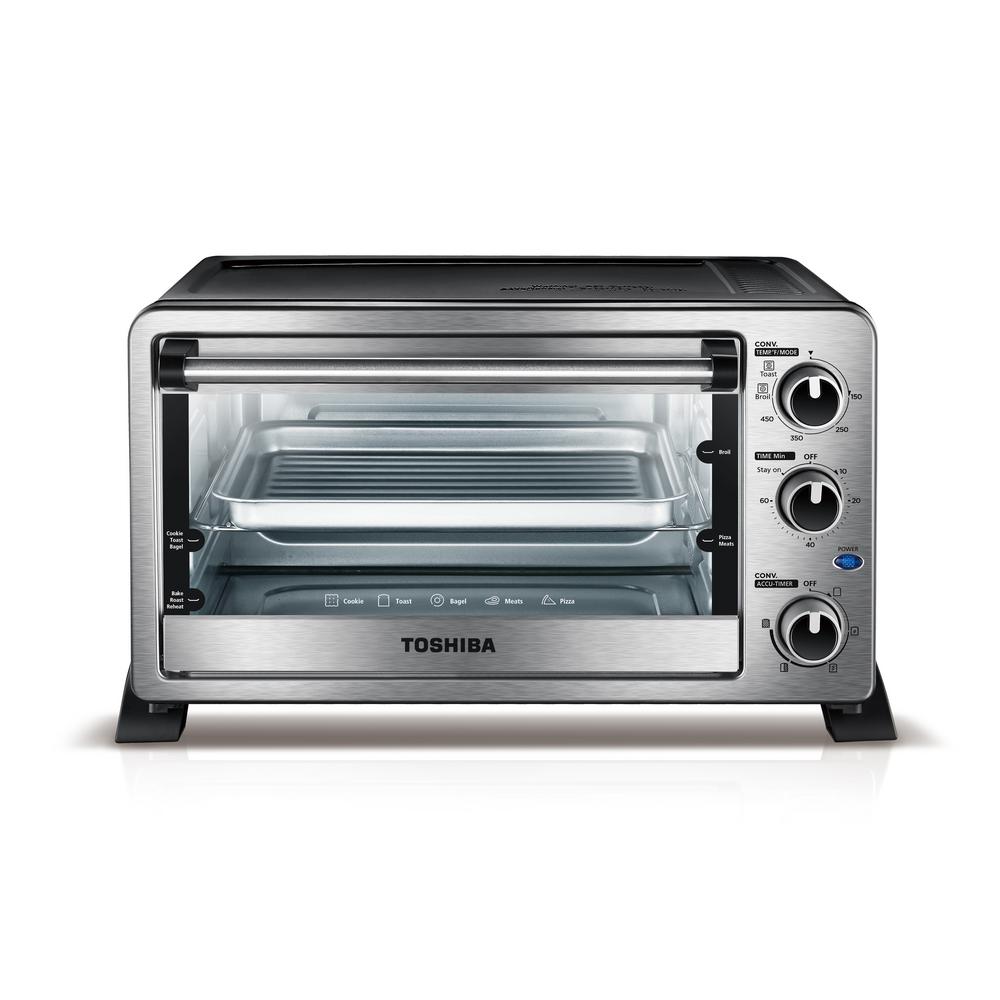 Toshiba 6-Slice Stainless Steel Convection Toaster Oven-MC25CEY-CHSS ...